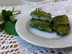 Овощи в зеленом кляре, зеленое тесто с ясноткой
