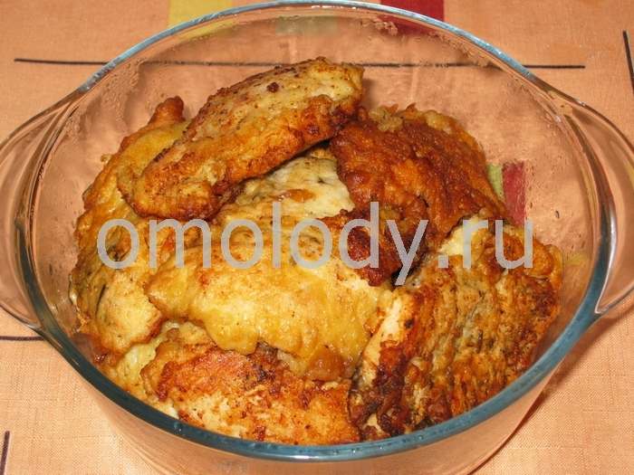 Chicken fillet fried in the batter