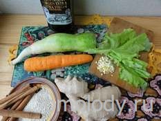 салат из моркови, редьки с имбирем