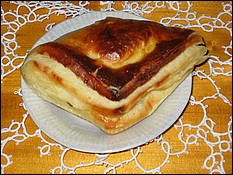 Pie with apple jam.