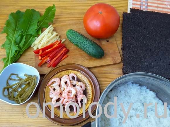 Рецепт суши с креветками